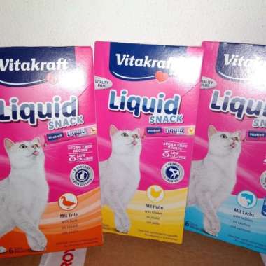 OEM Vitakraft liquid snack 15gr 1Dus isi 6 snack kucing vitakraft liquid