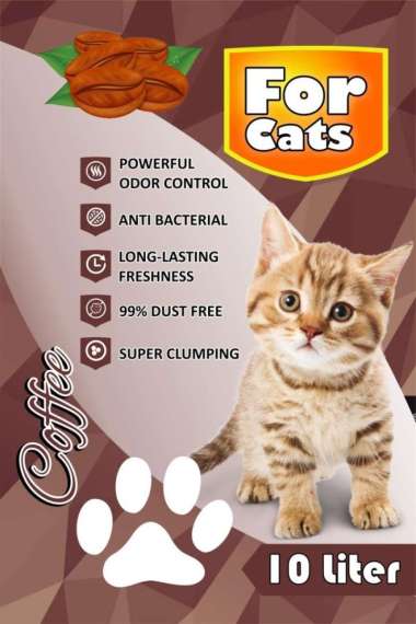 OEM Pasir Kucing Gumpal Wangi FORCATS FOR CATS 10 Liter KOPI Cat Litter