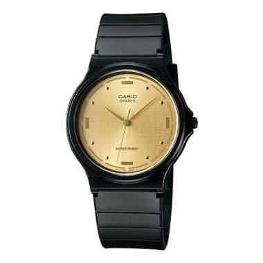 CASIO MQ-76 Analog Original Casual Rubber Strap Jam Tangan Unisex Gold