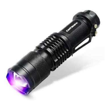 Senter LED UV Purple Ultraviolet Alat Deteksi Uang Palsu Metal Jig UV