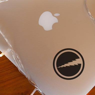 Grapinno Quicksilver Logo Decal Sticker Laptop for Apple MacBook 13 Inch hitam