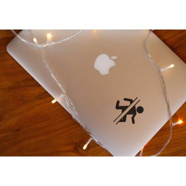 Grapinno Portal Split Apeture Science Decal Sticker Laptop for Apple MacBook 13 Inch hitam
