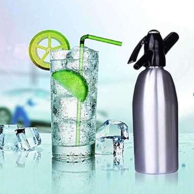 Botol Pembuat Soda Siphon Maker Bartender CO2 Silver 1 Liter silver silver