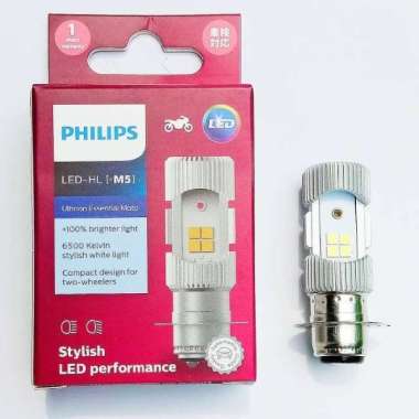 philips ultinon bohlam led-hl m5 h6 6500k putih -65120