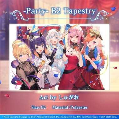 Hololive EN Offical -Myth- New Costume Memorial B2 Tapestry
