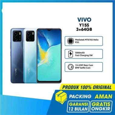 Handphone Vivo Y15s ram 3+64GB