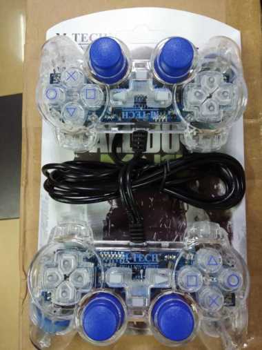 M-Tech Gamepad USB/Joystick Double Transparan Lampu