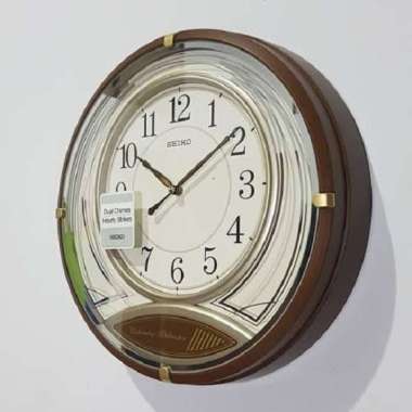 Jam dinding Seiko QXD215 QXD215B Westminister whittington brown case original