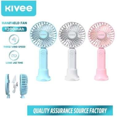 KIVEE Kipas Angin Portable mini Korea 3-Speed kipas portable mini fan - Putih 100 % ORIGINAL Multico