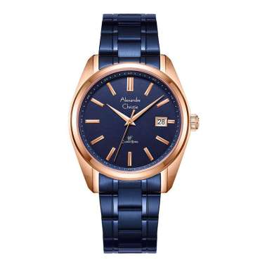 Alexandre Christie Classic Steel AC 8660 MD BURBU Men Blue Dial Blue Stainless Steel Strap [Machtwat