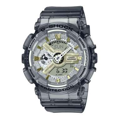 Jam Tangan Pria Casio G-Shock GMA-S110GS-8ADR Skeleton S Collection Digital Analog Dial Grey Transpa