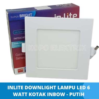 INLITE Downlight Led Panel BERGARANSI 6 Watt KOTAK 6w putih