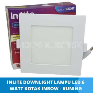 INLITE Downlight Led Panel BERGARANSI 6 Watt KOTAK 6w kuning