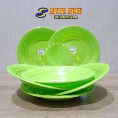SINGA SINGI 1/2 / 1Lusin Piring Makan 10 Inchi | Piring Melamin | Piring Melamine 12 pcs