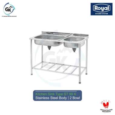 Wastafel Portable Bak Cuci Tangan Portable Tempat Cuci Piring 2 Lubang