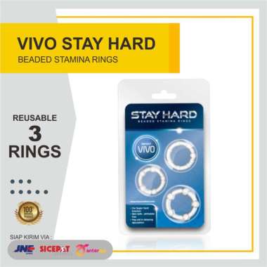 Vivo Stay Hard Beaded Cockring Original Silicon Ring Anti ED Tegang
