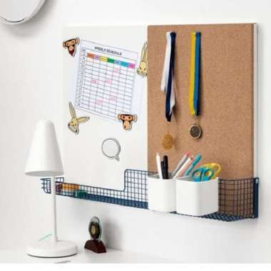 Set Papan Memo,Papan Tulis & Keranjang Dinding 71x49cm_Original