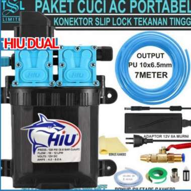 pompa hiu dual pump pompa cuci ac cuci motor mobil sudah siap pakai Multicolor