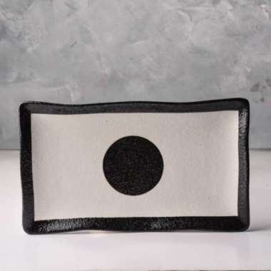 Brewsuniq - Sango Origin Black Long Plate 9 Inch - Piring Saji Keramik Panjang Minimalis