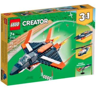 Lego Creator 3in1 31126 Supersonic-jet mainan anak Multi