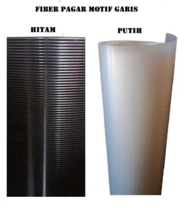 FIBER GLASS PAGAR HITAM GARIS LEBAR120CM
