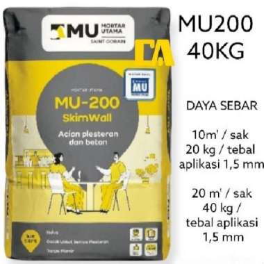 MU 200 SEMEN MORTAR MU 200 / SEMEN ACIAN DAN PLESTER 40KG