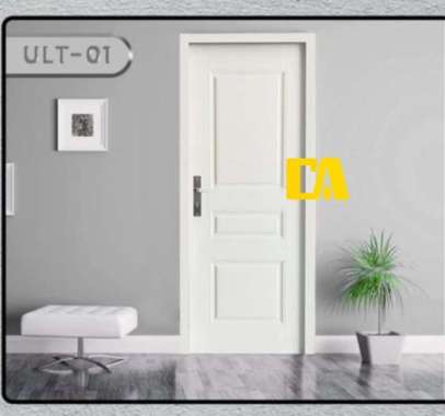 PINTU ALUMINIUM ULTIMA MOTIF KAYU ULT01 PUTIH 90x215cm