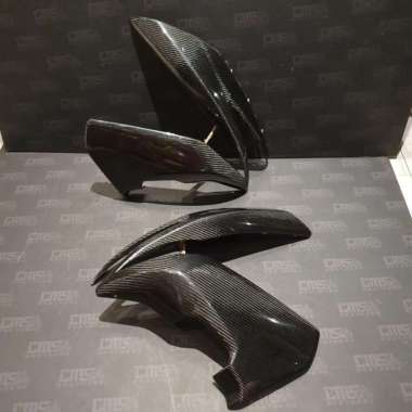 Body Cowling Cover Lampu Depan Part Original Lapis Carbon Kevlar Aerox