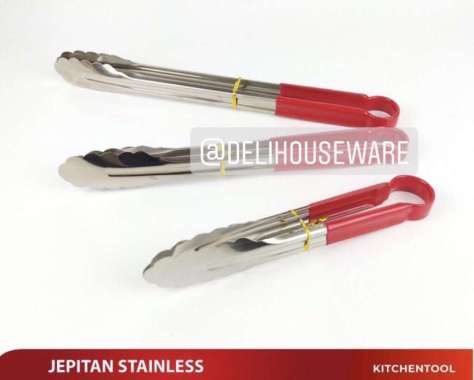 Penjepit Kue Mie / Jepitan Salad Capit Gorengan Stainless Anti Lengket Kecil