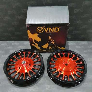 Velg Velek Racing VND Roulette Ring 12 Honda Scoopy 2020 Hitam / Merah