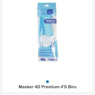 masker 4d premium biru isi 4pcs/Masker Wajah Premium