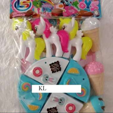 MAINAN ANAK PEREMPUAN POTONG KUE SET LITTLE PONY MAINAN MASAK MASAKAN