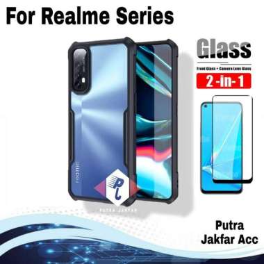 Case Realme 7 / 7i / 7 Pro Casing ShockProoF + Tempered Glass Realme 7 Hitam - Realme 7 pro
