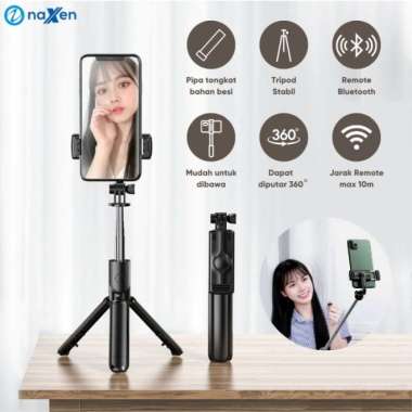 Tripod Mini Selfie Stick Naxen L11 Bluetooth Remote Shutter Panjang