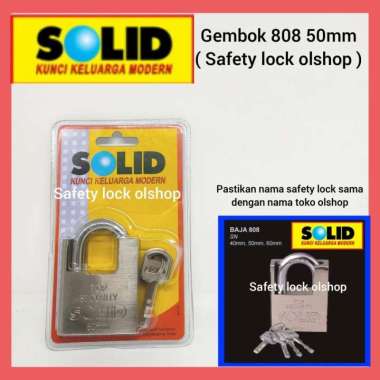 Gembok Baja SOLID 808 50 mm
