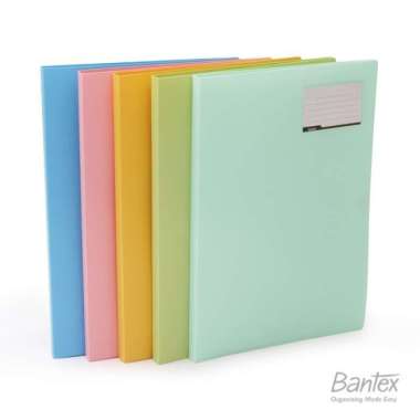 Bantex Display Book Clear Holder Folio F4 3185 Pastel Color - 40 Sheet
