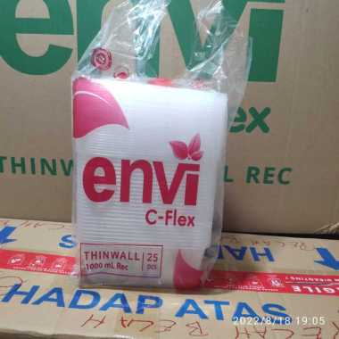 Thinwall 1000 ml Rectangle Merek ENVI C-FLEX HARGA 1 ROLL ISI 25 PCS