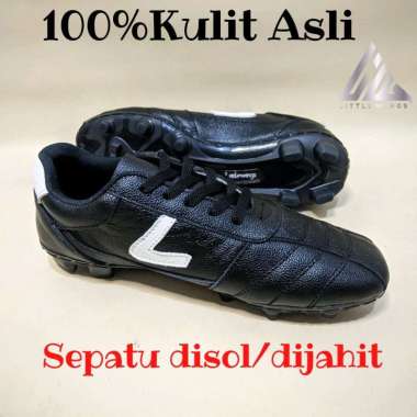 Sepatu Bola Kulit Asli Olahraga Sepak Bola 43 Hitam