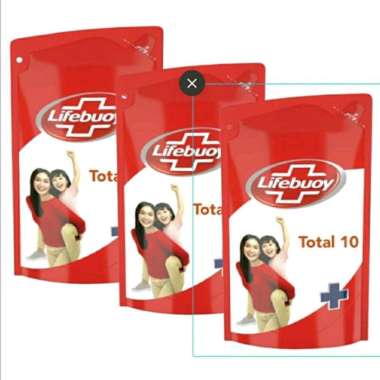 Sabun Mandi Cair Lifebuoy Body Wash Total 10 Refill Pouch 850 Ml 3 Pc