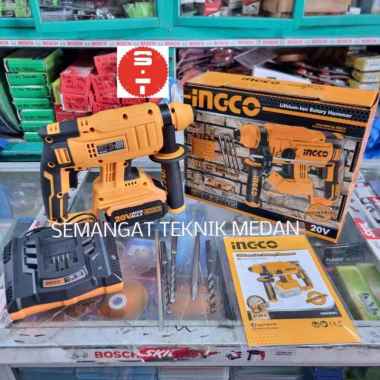 CRHLI2201 CORDLESS BOR BATERAI BETON ROTARY HAMMER 4AH FCLI2003 INGCO
