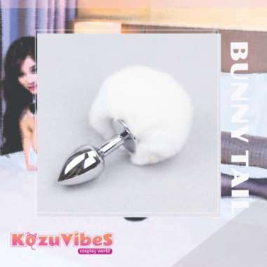 Kozuvibes Rabbit Tail Bunny Tail Buntut Kelinci Cosplay Bunny Girl Putih