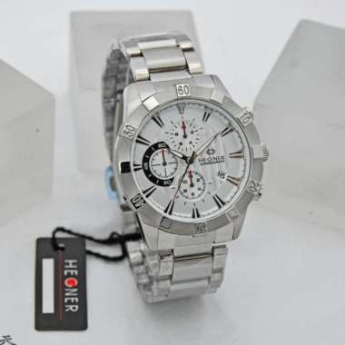HEGNER 1667-3MS - Jam Tangan Pria Original - Silver