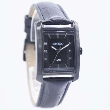 LORENZO 7121LB - Jam Tangan Wanita Kulit Original - Hitam