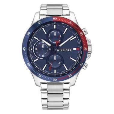 TOMMY HILFIGER 1791718 - Jam Tangan Pria Original - Silver Blue