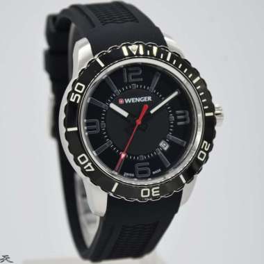 WENGER 01.0851.117 - Jam Tangan Pria Rubber Original - Black