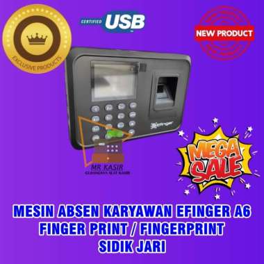 EFINGER MESIN ABSEN KARYAWAN A6 / FINGER PRINT / FINGERPRINT / SIDIK JARI