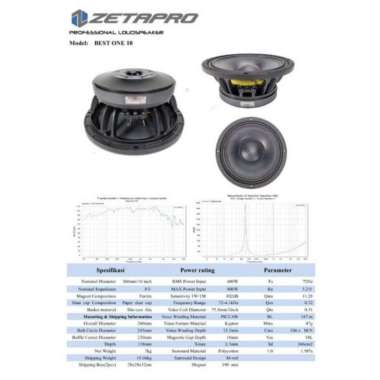 SPEAKER 10 inch ZETAPRO BEST ONE 10 speker zetapro bestone 10