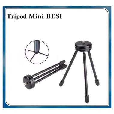 Tripod Mini Besi Universal Kuat Lebih Stabil DSLR Kamera Hp Ring Light