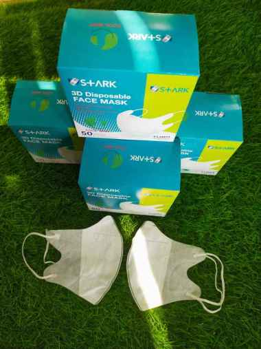 Stark Masker Duckbill 3ply earloop hitam 1box isi 50pcs MASKER DUCBIL ISI 50