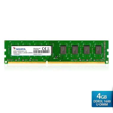 ADATA Premier DDR3L 1600 U-DIMM PC3L-12800 Memory 4GB Green